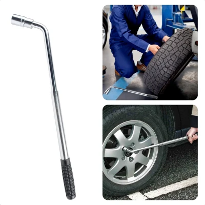 Afbeelding van Cheqo® Uitschuifbare Wielmoersleutel 35 55cm 1/2&quot;aansluitvierkant 17 &amp; 19mm Dop