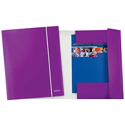 Afbeelding van LEITZ Map met 3 kleppen, capaciteit 150 vellen, formaat 25 x 35 cm, elastieksluiting, gelamineerd karton, Wow