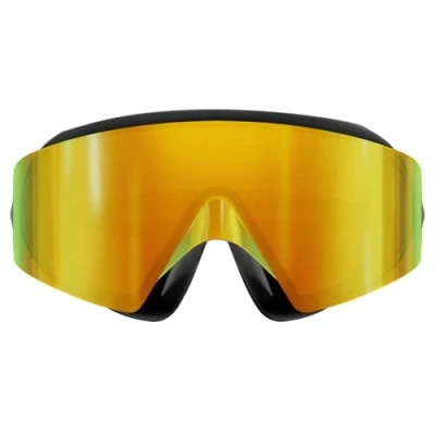Afbeelding van Aquasphere Defy Ultra Zwembril Volwassenen Yellow Titanium Mirrored Lens Zwart