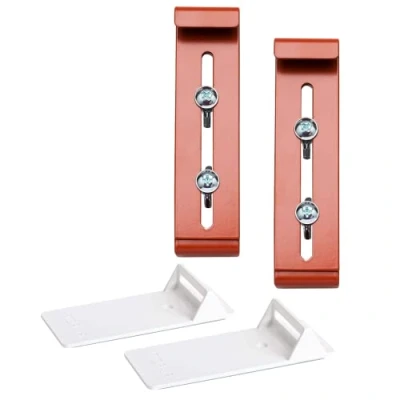 Afbeelding van Plastia FixPot Set van 2 onzichtbare bloembakhouders voor elk raam Met vensterbank adapter Terracotta Bevestiging zonder boren