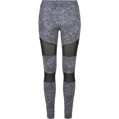 Afbeelding van Urban Classics TECH MESH AOP Legging, Dames, Maat: Large, Blackzen