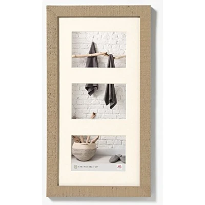 Afbeelding van walther Design fotolijst beige 3x 10x15 cm galerij met passe partout, Home houten lijst HO315C