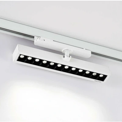 Afbeelding van Arcchio railverlichting 1licht Kunststof, aluminium H: 12.8 cm wit (RAL 9010) Inclusief lichtbron