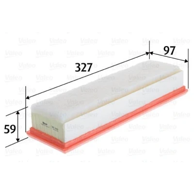 Afbeelding van VALEO 585440 Luchtfilter 59 97 327 Filter insert DACIA: Dokker Estate, LOGAN MCV 2, Sandero RENAULT: / Stepway 2