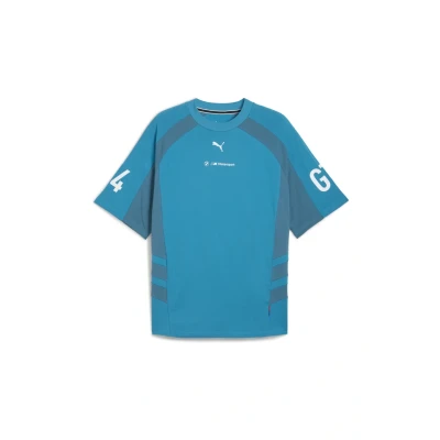 Afbeelding van Puma BMW MMS Lifestyle TEE Tshirt print, Heren, Maat: Large, Tropical blue