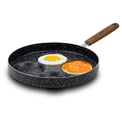 Afbeelding van NAVA NATURE koekenpan Ø 26 cm braadpan met granieten coating inductie pan voor spiegeleieren, pannenkoeken, omeletten