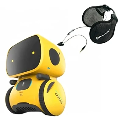 Image de PNI Paquet Robot Intelligent interactif Robo One, Commande vocale, Boutons tactiles, Jaune + Casque Subzero Code C936.19