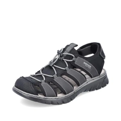 Afbeelding van Rieker Sandals 26770 00, Mannen, Zwart, Sandalen, maat: 41