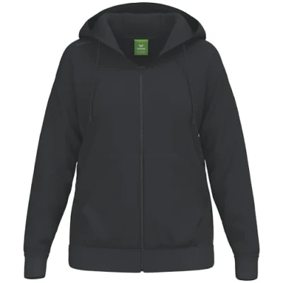 Afbeelding van Erima Damen Zip Hoodie Ts Hoody Jacket 25 6414 Schwarz 34 (XXS)