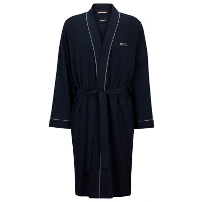 Afbeelding van BOSS Kimono Bm Badjas voor heren, 1 stuk, Blauw (New Dark Blue403)