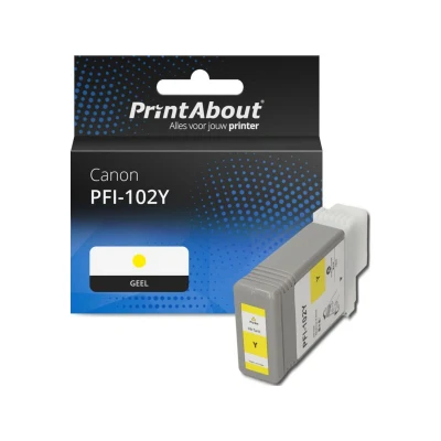 Afbeelding van Huismerk Canon PFI 102Y Inktcartridge Geel