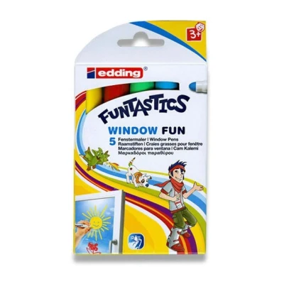 Image de Edding 16 Funtastic marqueurs pour fenêtres 5 couleurs