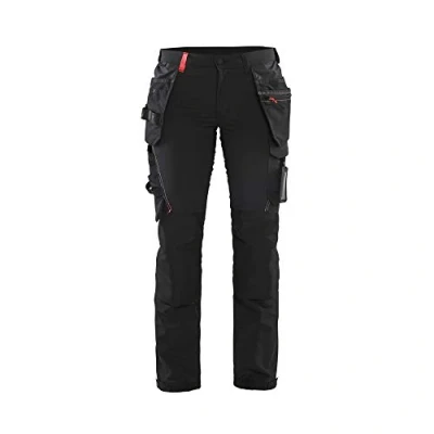 Afbeelding van Blaklader Dames 4 weg stretch werkbroek 7192 1645 Zwart/Rood D24