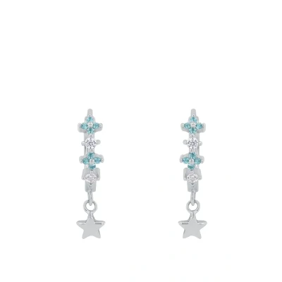 Afbeelding van Prinzessin Lillifee Meisjessieraad van 925 sterling zilver met synthetische Zirkonia meerkleurig bloem levering in sieradendoosje, Zilveren steen,
