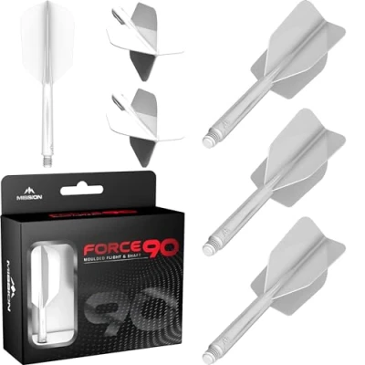 Afbeelding van Mission Force 90 Slim White Dart Flights