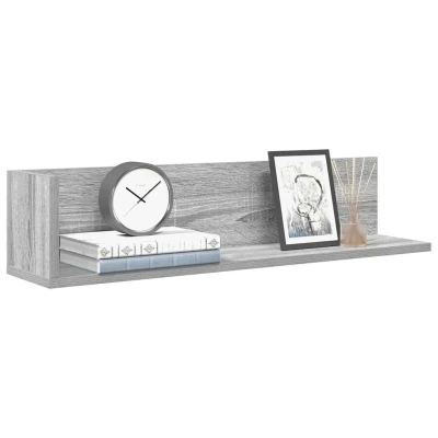Afbeelding van vidaXL Wandschappen 2 st 75x16,5x16,5 cm bewerkt hout grijs sonoma