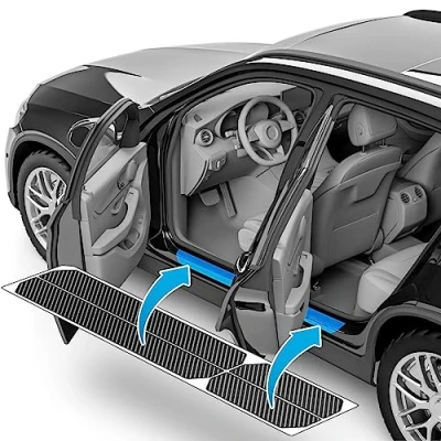 Afbeelding van uProtect Instaplijsten voor autodeur, carrosserie, Skoda Kamiq NW4 I 2019 2024, accessoires auto, krasbestendig, carbonstickers