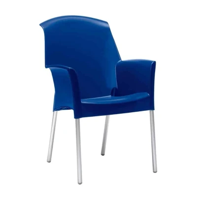 Afbeelding van Kantinestoelen of tuinstoel Design recyclebaar Blauw