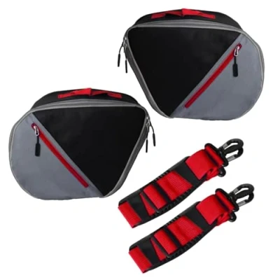 Afbeelding van Compatible Avec Yamaha Sacoches Moto Poches Latérales Sacs de Pour Voyage Valise Sac Selle Arrière Rangement Trousse À Outils Accessoires Universels moto(Red)