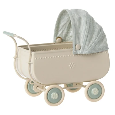 Afbeelding van Maileg poppenwagen micro blue 15 cm