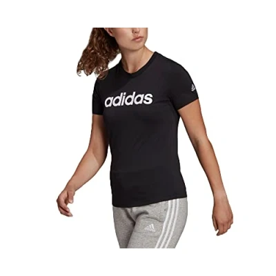 Afbeelding van adidas Sportswear W LIN T Tshirt print, Dames, Maat: XXS, Black/white