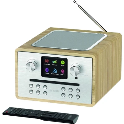 Afbeelding van Majority Homerton 2 Internet, Bluetooth, DAB en FM Radio + CD Speler Eikenkleur