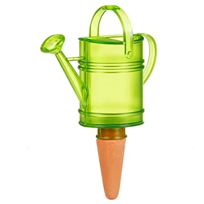 Afbeelding van Scheurich Nelly Waterdispenser, 1 x groen, inhoud 110 ml, kleine irrigatiebal met kleivoet, waterdispenser voor planten en bloemen, terracotta steel