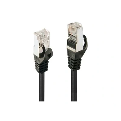 Image de Lindy Cordon de raccordement RJ 45 (M) pour 10 m paire torsadée écrantée (F/UTP) CAT 5e sans crochet noir