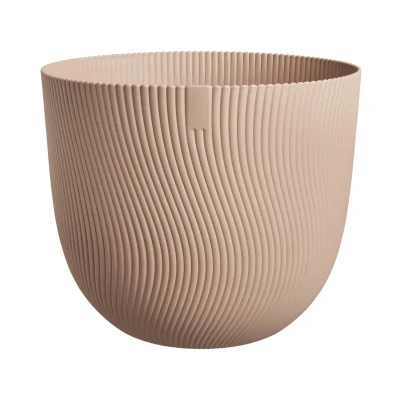 Afbeelding van Elho Sereh Rond 40 Bloempot voor Binnen &amp; Buiten 100% Gerecycled Plastic Ø 39.0 x H 33.3 cm Koele Klei