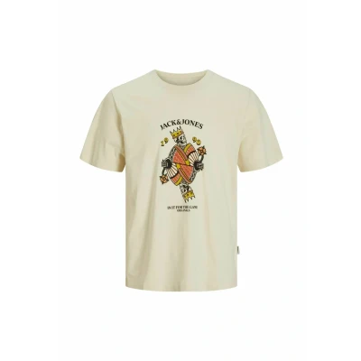 Afbeelding van Jack &amp; Jones Junior Gedruckt Tshirt print, Heren, Maat: 164, Antique white