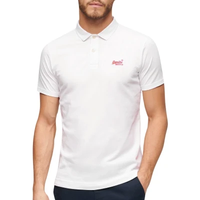 Afbeelding van Superdry Essential LOGO NEON Poloshirt, Heren, Maat: Large, Optic
