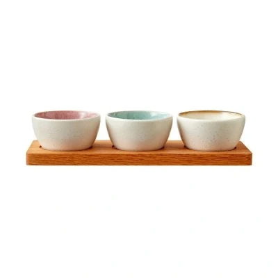 Afbeelding van Bitz Dipschaaltjes Set Gastro Creme/multi 32 x 11 cm 3 Delig