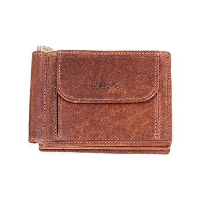 Afbeelding van Juscha Ju 42228 Portefeuille Mika Bruin Rfid Met Geldklem 13,5X11X3,5Cm