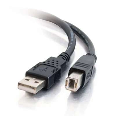 Afbeelding van C2G USB 2.0 A naar B printerkabel, compatibel met HP, Epson, Brother, Samsung, Cannon en alle andere A/B apparaten (2 m, zwart)