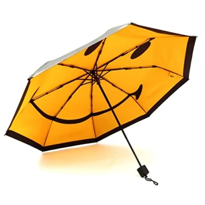Afbeelding van Suck Uk paraplu, Zwart/Geel, medium, Smiley paraplu