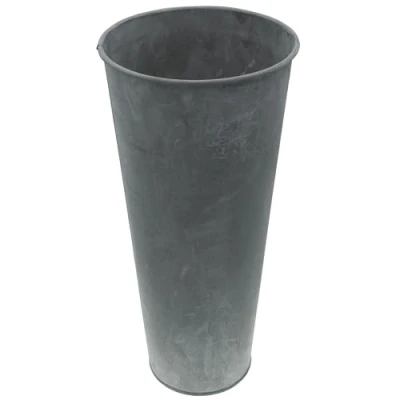 Afbeelding van HRB Vaas van zink bloempot vintage design metaal 6 liter