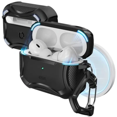 Afbeelding van ESR Cyber Armor HaloLock Apple AirPods Pro Hoesje MagSafe Zwart