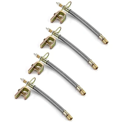 Afbeelding van QWORK® Ventielverlenging voor auto, camper, vrachtwagen, aanhanger, 180 mm, 4 stuks