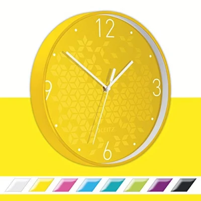 Afbeelding van Wandklok Leitz WOW diameter29cm geel