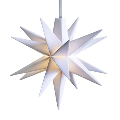 Afbeelding van Sterntaler decoratieve ster Poinsettia Babyster 18 wijzer 8cm Binnen LED Batterij met timer