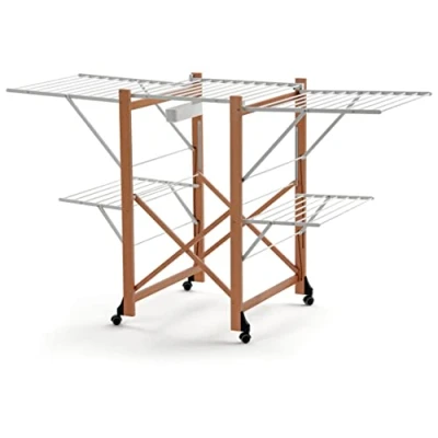 Afbeelding van Arredamenti Italia 600 GABBIANO droogrek, hout, bruin, 175 x 67 105 cm met droogoppervlak van 30 m