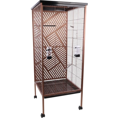Afbeelding van Flamingo Volière Falco Vogelverblijven 60x60x151.5 cm Koper Zwart Bruin