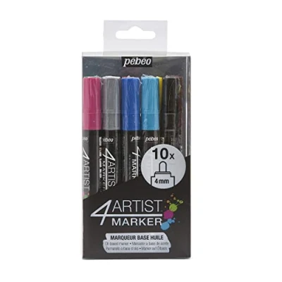 Afbeelding van Pebeo 4Artist Markers 4.0mm diverse kleuren set 10 stuks