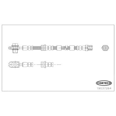 Afbeelding van CORTECO 19037264 Remslang Vooras VOLKSWAGEN: Golf 7 Variant, 7, AUDI: A3 Saloon, Sportback