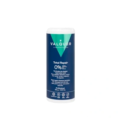 Afbeelding van Valquer Total Repair Shampoo Deeltjes voor beschadigd haar, geconcentreerde formule, sulfaatvrij, siliconenvrij en zoutvrij, 150 g