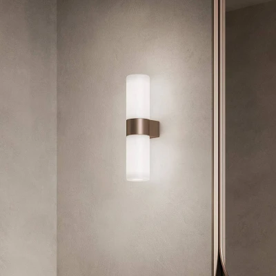 Afbeelding van kdln wandlamp Pastilla, brons, hoogte 36 cm, glas