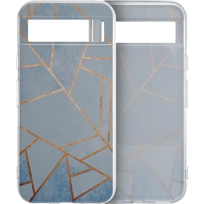 Afbeelding van iMoshion hoesje Geschikt voor Google Pixel 8a Siliconen Design Blauw / Blue Graphic