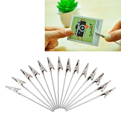Afbeelding van 50 stuks memoclip van metaal, memo en cliphouder, bericht, fotohouder, doe het zelf, foto, notitie, handwerk, draad, clips, memohouder, decoraties
