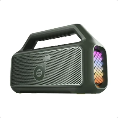 Afbeelding van soundcore Boom 2 draagbare Bluetooth behuizing, 80 W Booming Sound met subwoofer en BassUp 2.0, 24 uur, IPX7, ledlicht, USB C, aangepaste equalizer, voor buiten, camping, strand tuin