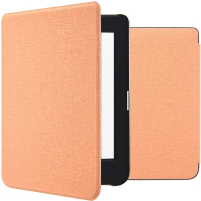 Afbeelding van iMoshion Ereader Cover / Hoesje Geschikt voor Kobo Nia Canvas Sleepcover Bookcase zonder stand Oranje Peach